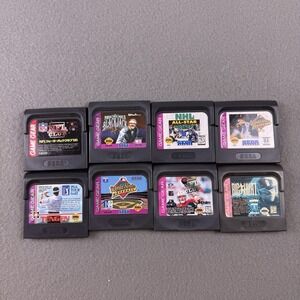 Lot of 8 Sega GameGear Game Cartridges World Series NHL Golf